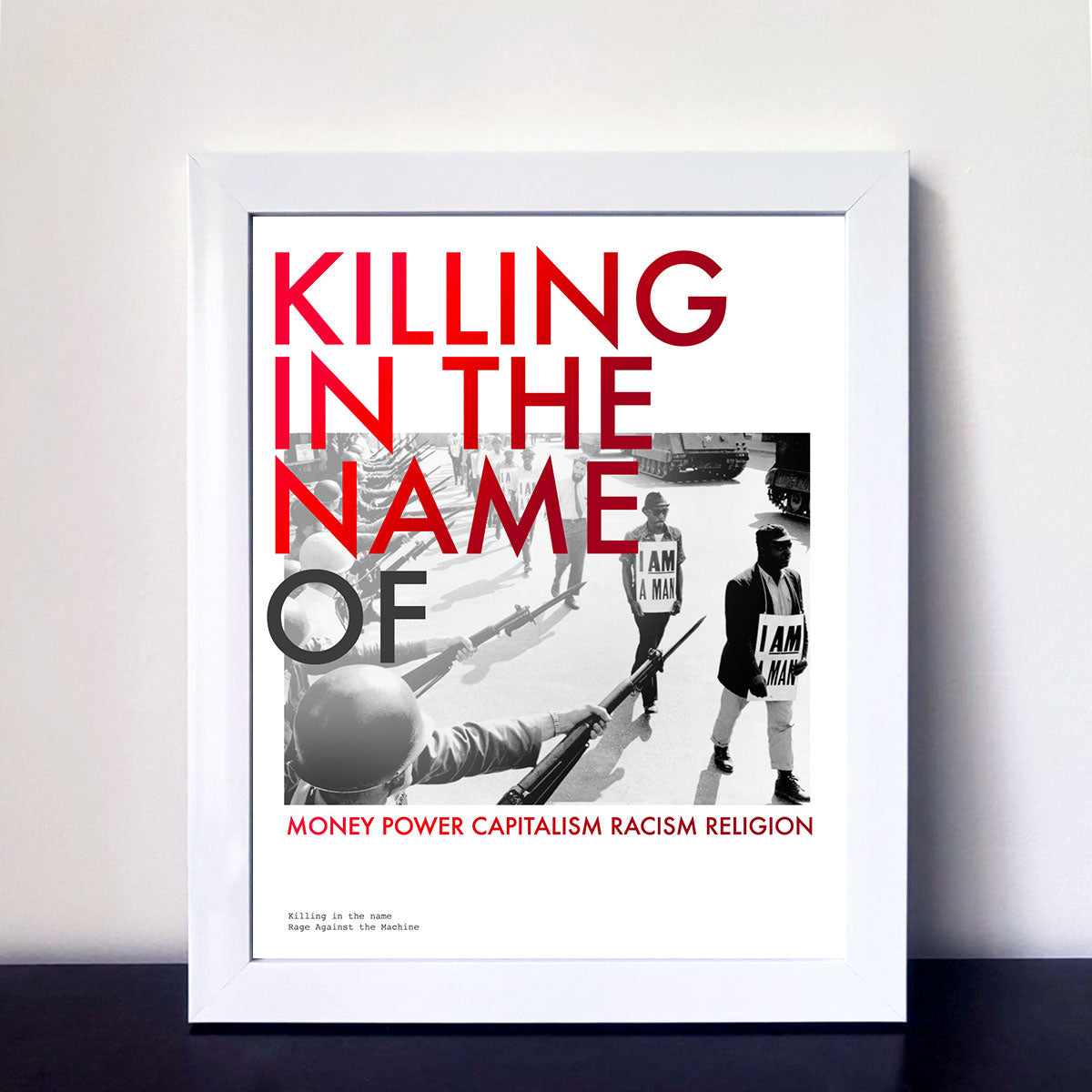 Cuadro Killing in the name - Rage against the machine - Hangers / Cuadros