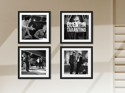 Set de 4 cuadros - Quentin Tarantino - Hangers / Cuadros