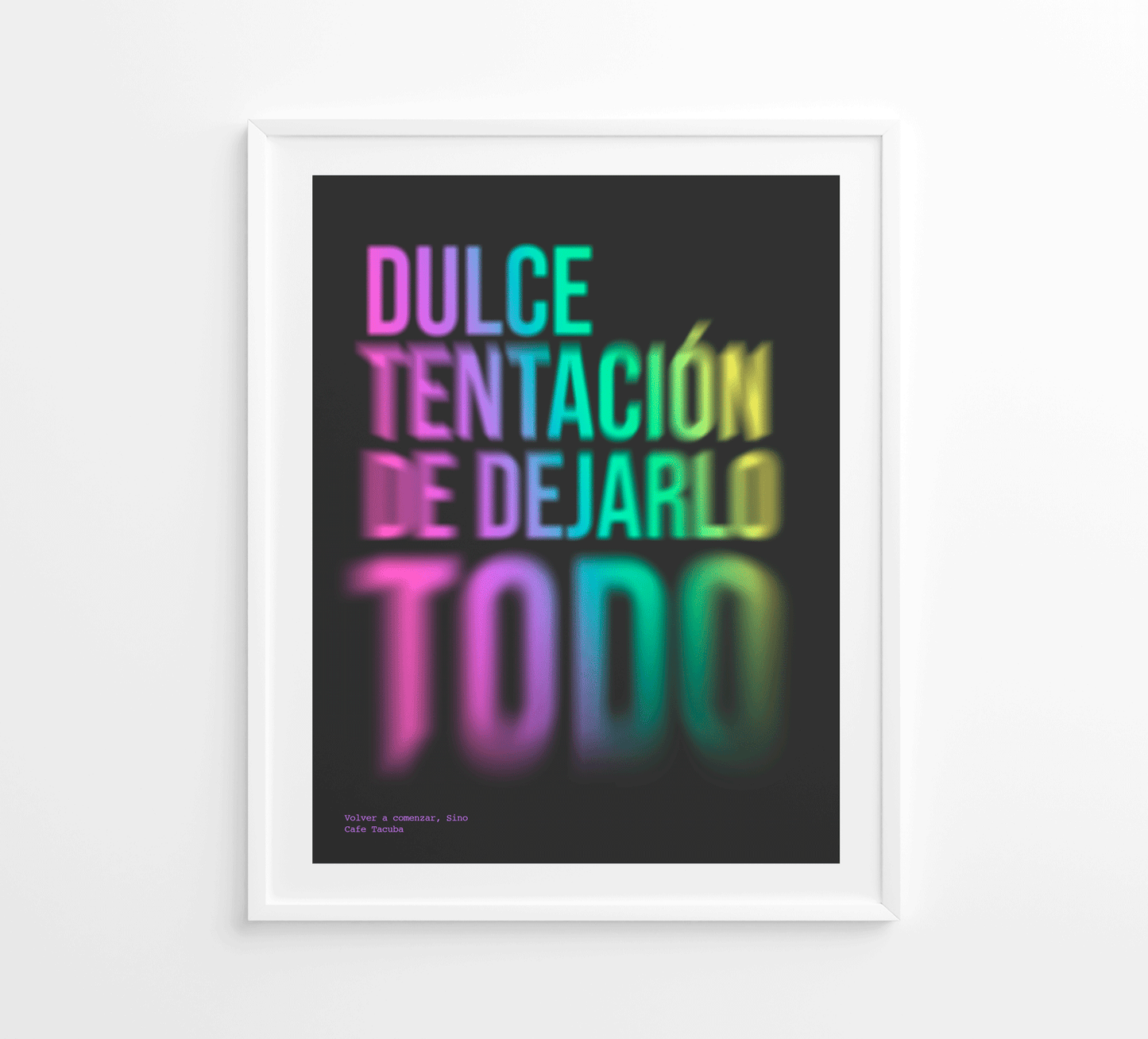 Cuadro Volver a Comenzar (Colores)