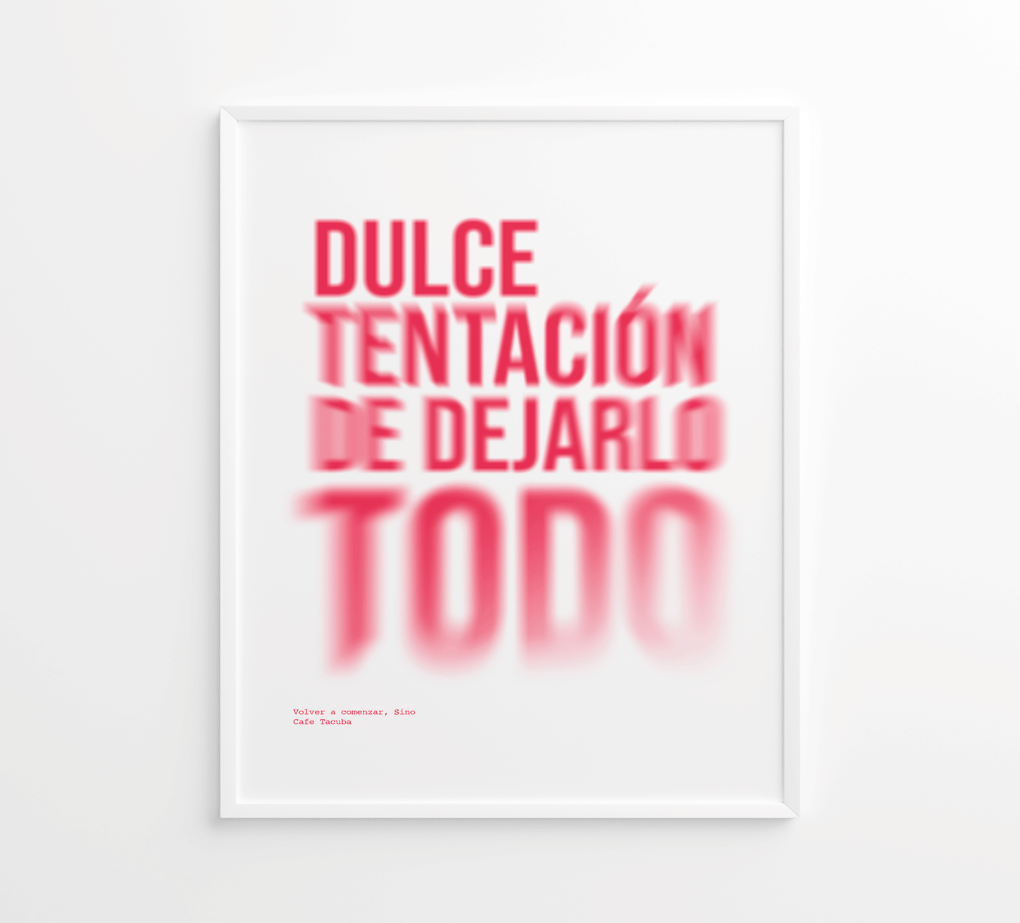 Cuadro Volver a Comenzar (Rosa)