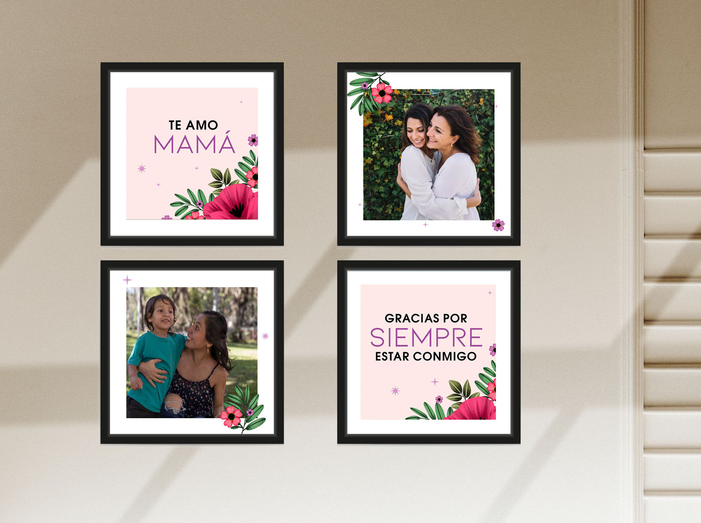 Set de 4 cuadros - Dia de la madre 1