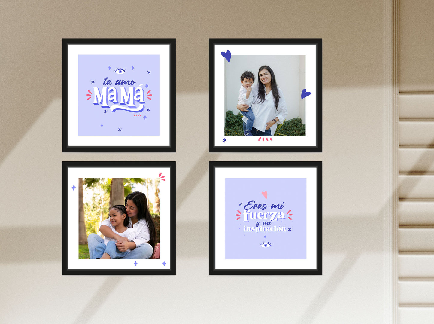 Set de 4 cuadros - Dia de la madre 2