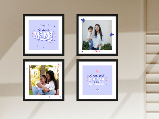 Set de 4 cuadros - Dia de la madre 2