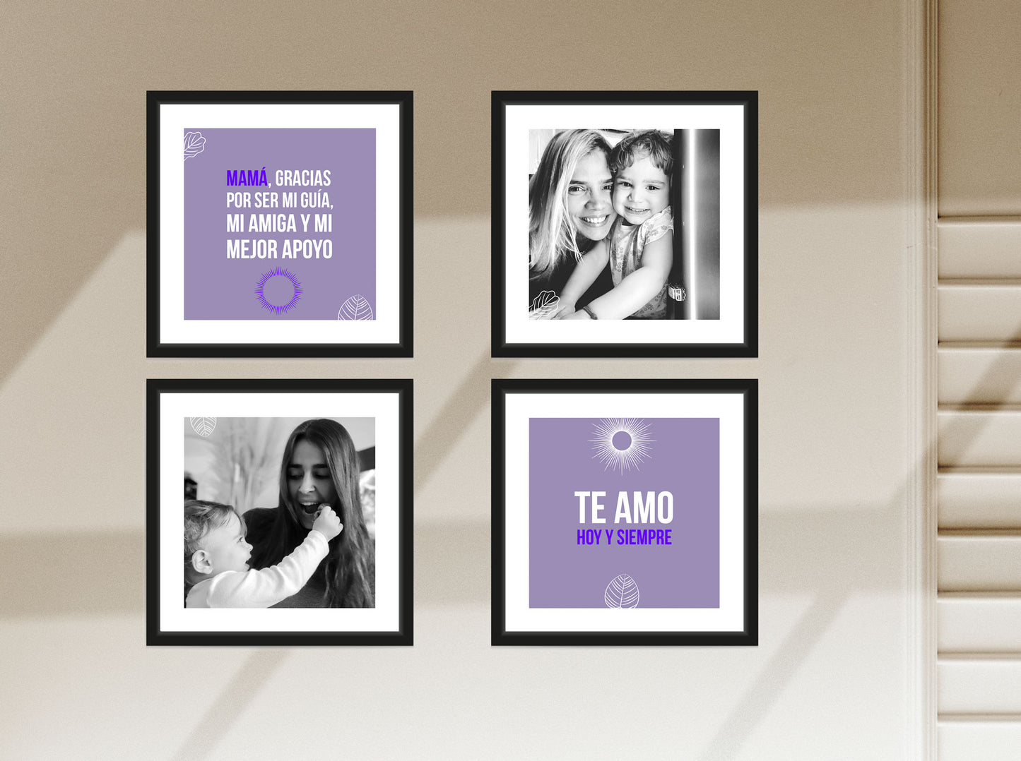 Set de 4 cuadros - Dia de la madre 3