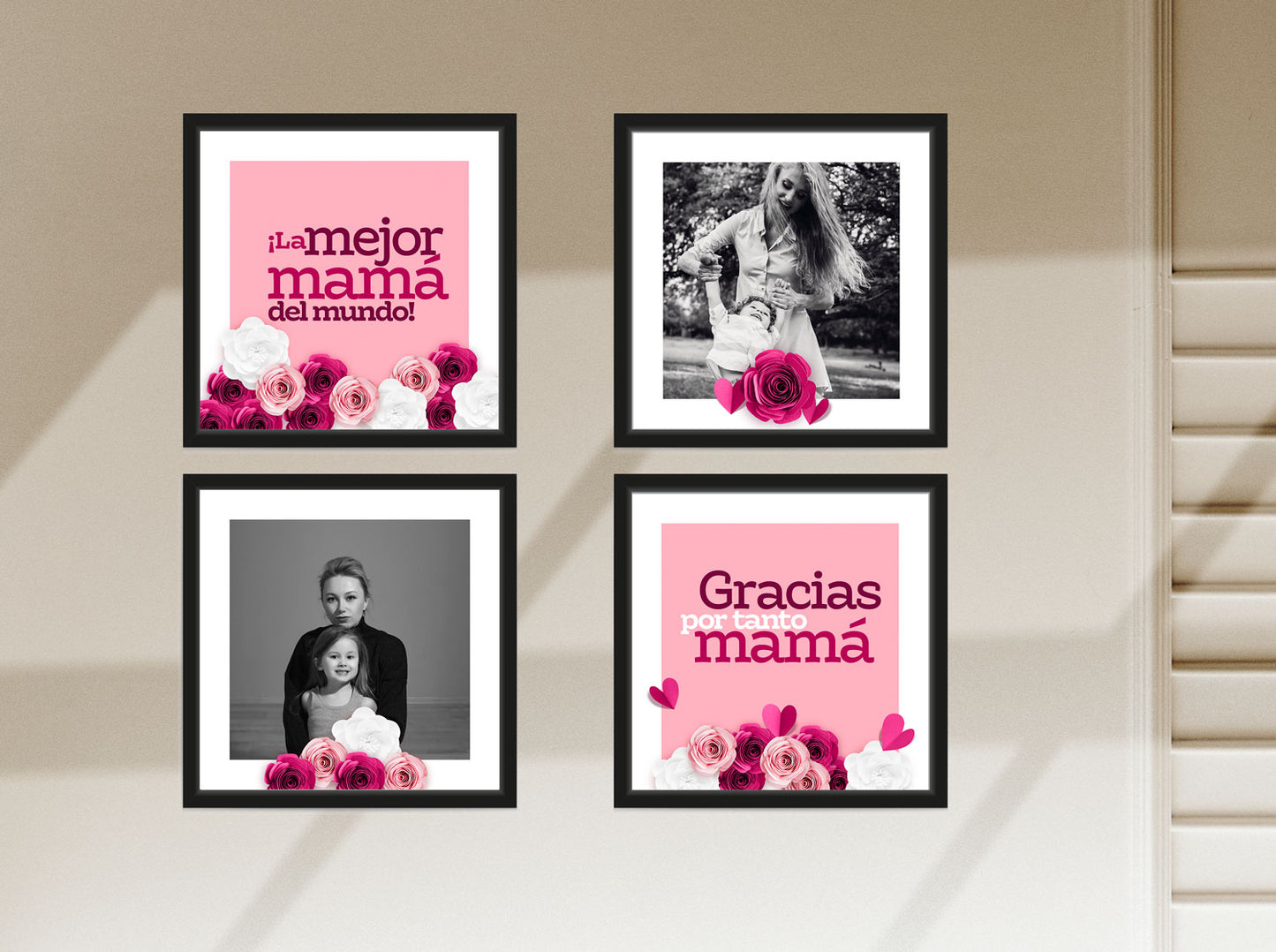 Set de 4 cuadros - Dia de la madre 6